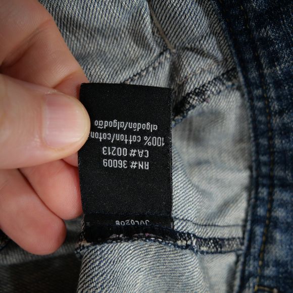 Calvin Klein Jeans Women's Collarless Denim Jacket Biker Trucker Style Size M - Picture 11 of 13